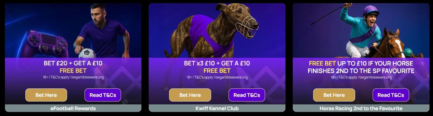 Kwiff Sports Betting Free Bets Football Horse Racing